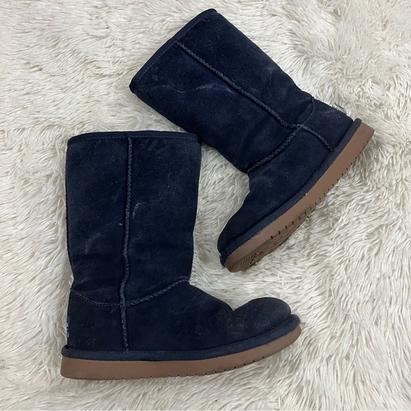 Koolaburra by UGG Victoria Blue Tall Boots EUC Girls Size 1 - Picture 4 of 8